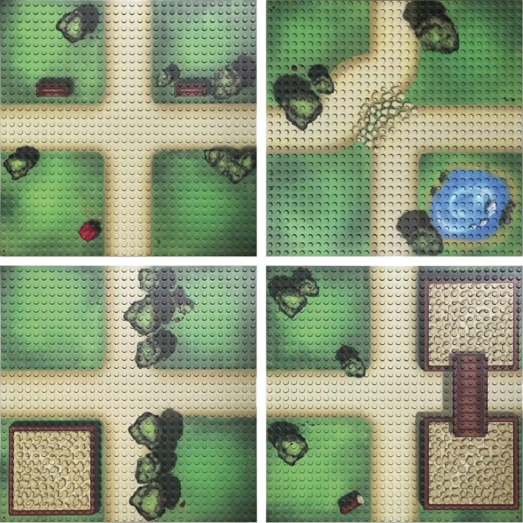 Klemmbaustein-Set Bauplatten Bauernhof 4 Stück